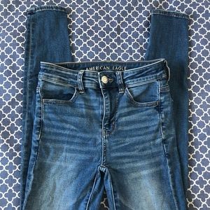 American Eagle, next level stretch blue jeans, size 2